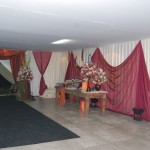 Decoracao tematica - Marrocos - Entrada com cortinas e rebaixamento de teto